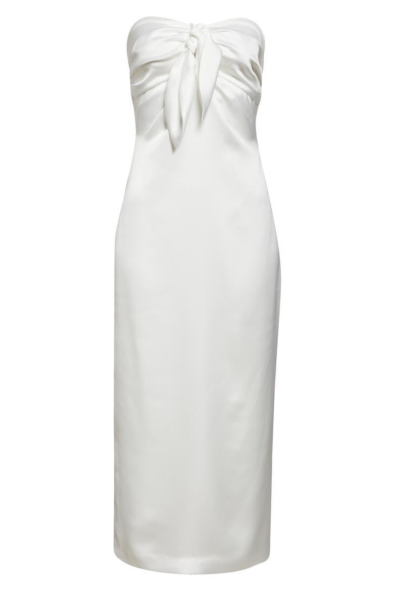 Orion Strapless Midi Dress, Alternate, color, IVORY