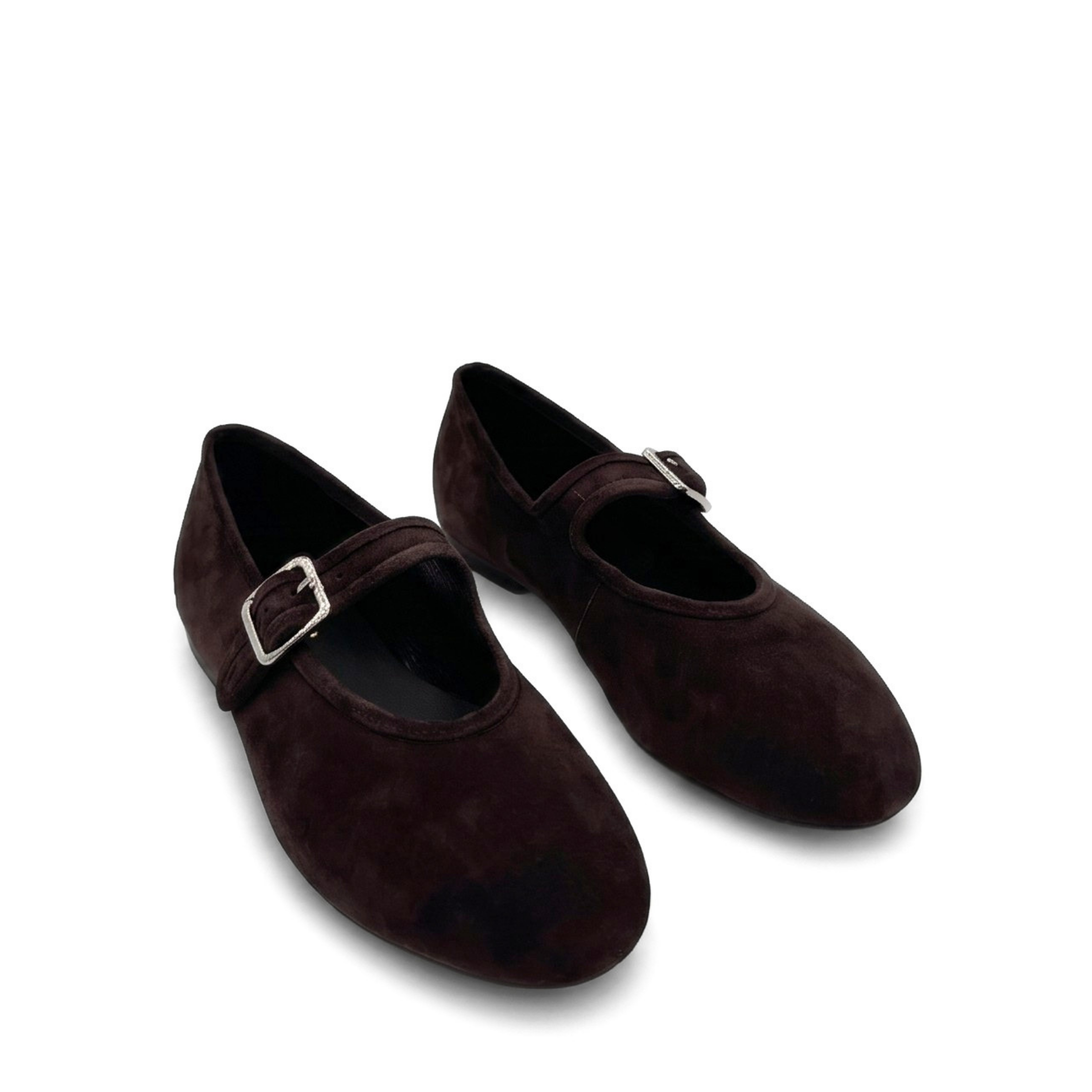 Ashley Suede Mary Jane Flats, Alternate, color, Brown