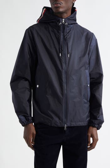 MONCLER GRIMPEURS NAVY 2 マウンテンパーカー Navy Blue Grimpeurs Hooded Windbreaker - Windbreakers & Raincoats