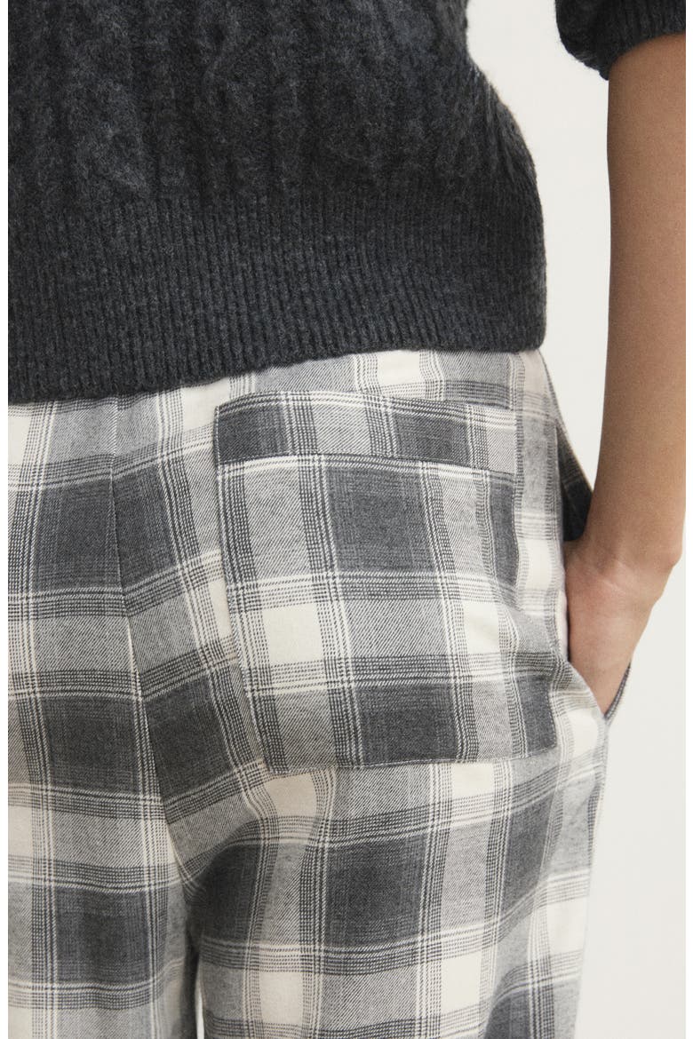 Plaid Flannel Pajama Pants, Alternate, color, GREY