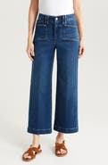 PAIGE Anessa High Waist Ankle Wide Leg Jeans