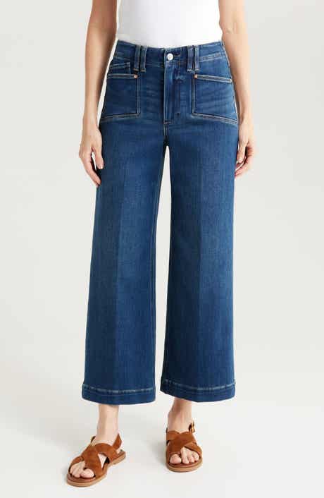 PAIGE Anessa High Waist Ankle Wide Leg Jeans