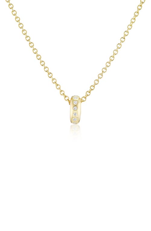 Sheryl Lowe 14k Diamond Orbit Bead Chain Necklace In 14kt Yellow Gold