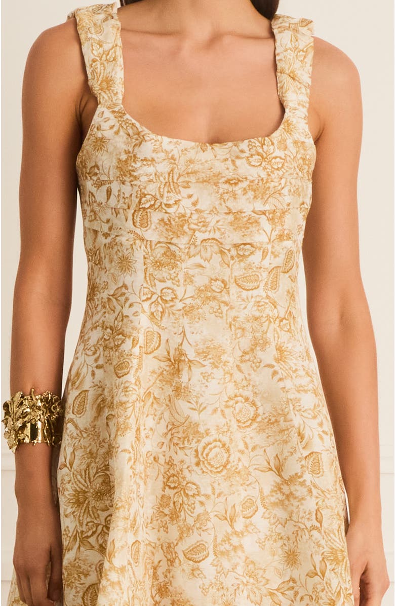 Aqua Blu Pleated Front Adele Dress, Alternate, color, Gold