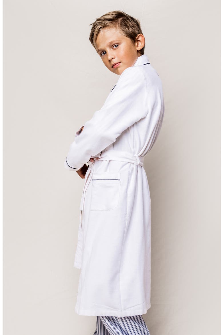 Flannel Robe, Alternate, color, WHITE
