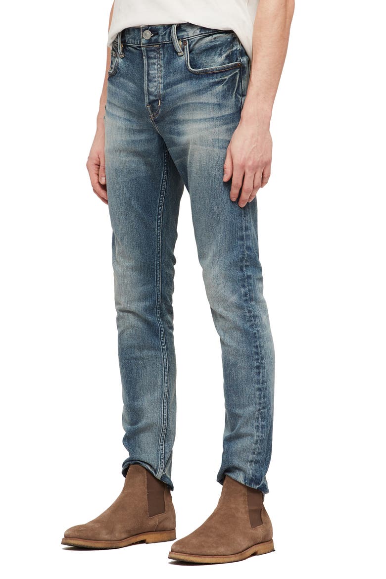 Cigarette Skinny Fit Jeans, Main, color, MID INDIGO