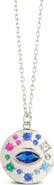 Sterling Forever Cubic Zirconia Evil Eye Protection Pendant Necklace