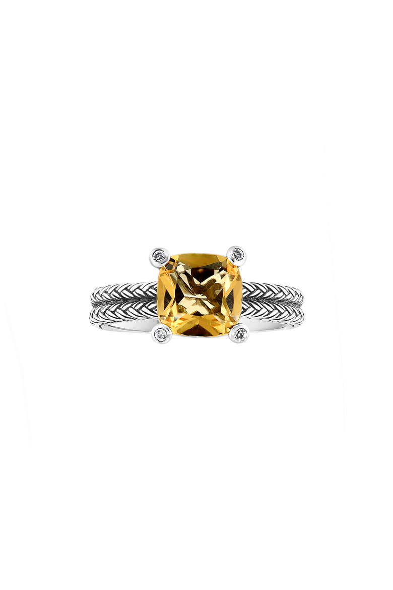 Citrine & White Topaz Ring, Alternate, color, YELLOW