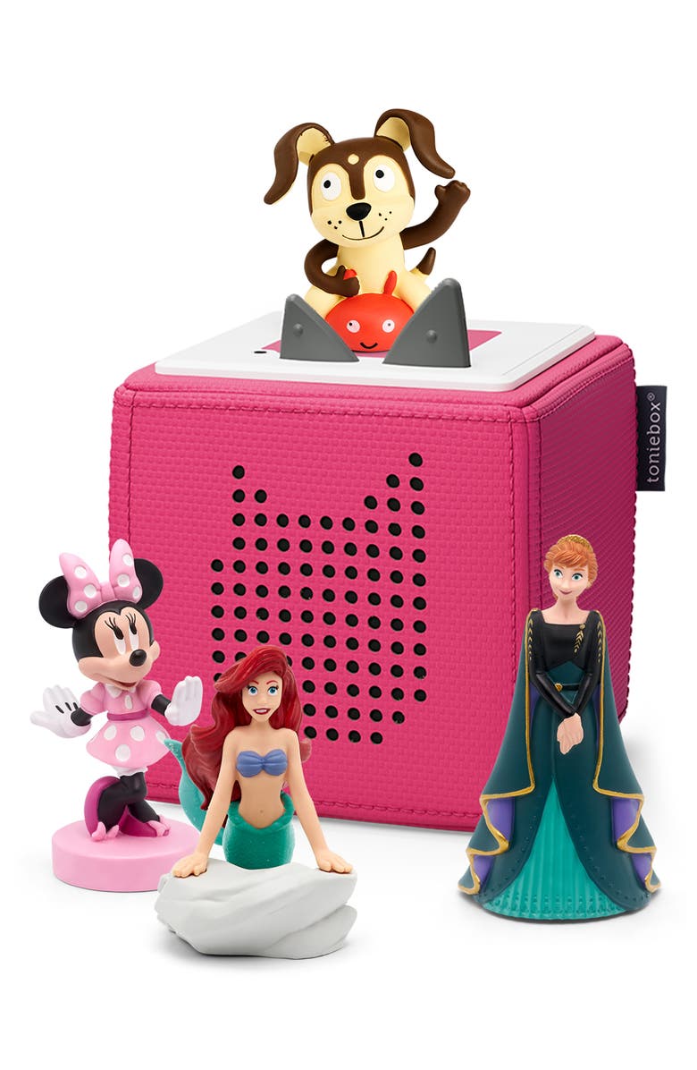 tonies Pink Toniebox Playtime Puppy Starter Set & Disney<sup>®</sup> 3-Pack Tonie Audio Character Bundle, Main, color,