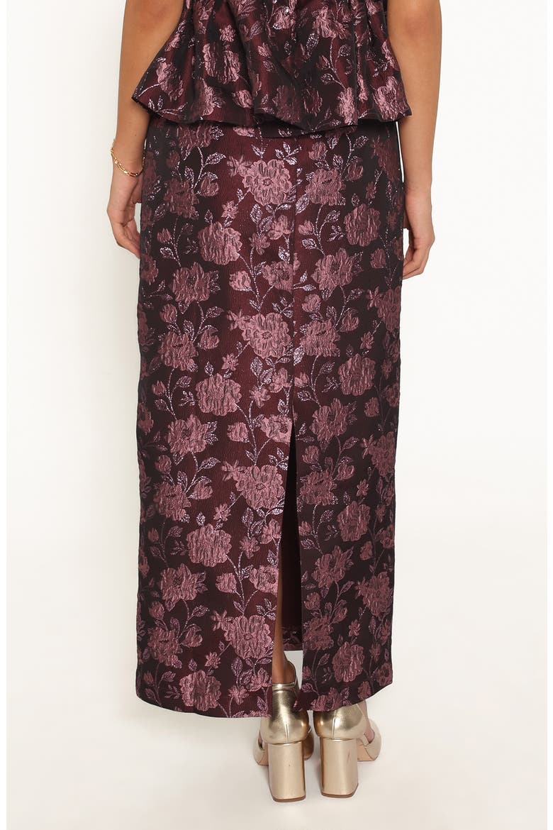 Allegro Floral Brocade Column Skirt, Alternate, color, PLUM BROCADE