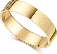 Bliss Diamond 5mm Flat High Polished Wedding Band 14K Gold