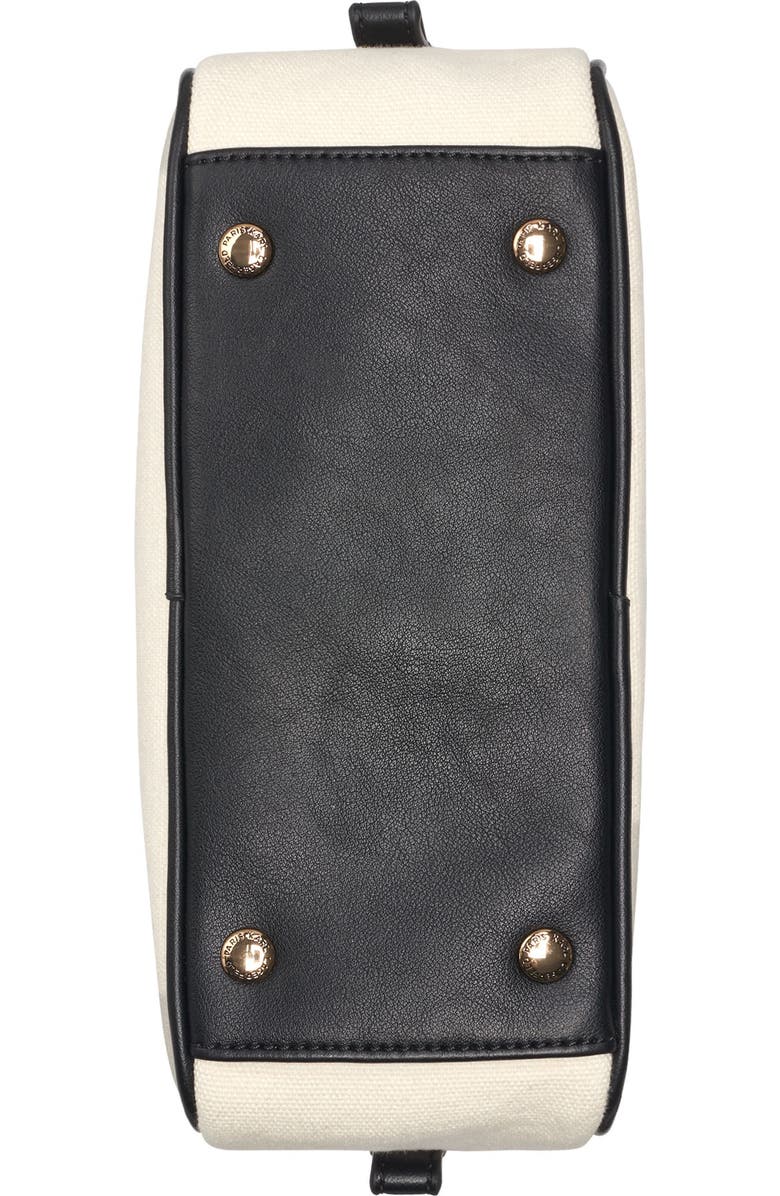 KARL LAGERFELD PARIS Zaylia Canvas Mini Crossbody, Alternate, color, Natural/Black