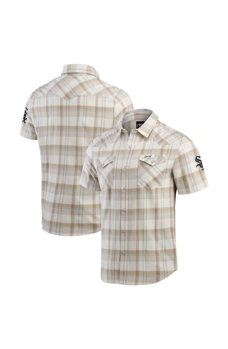 Darius Rucker Collection by Fanatics Men's Darius Rucker Collection by Fanatics Gray Chicago White Sox Plaid Full-Snap Shirt, Main, color, Gray