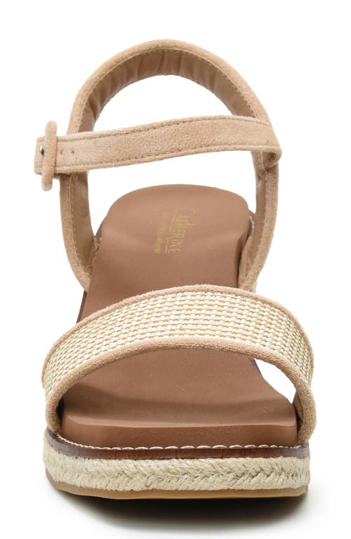 Catherine Catherine Malandrino Octobo Platform Wedge Espadrille Sandal In Beige
