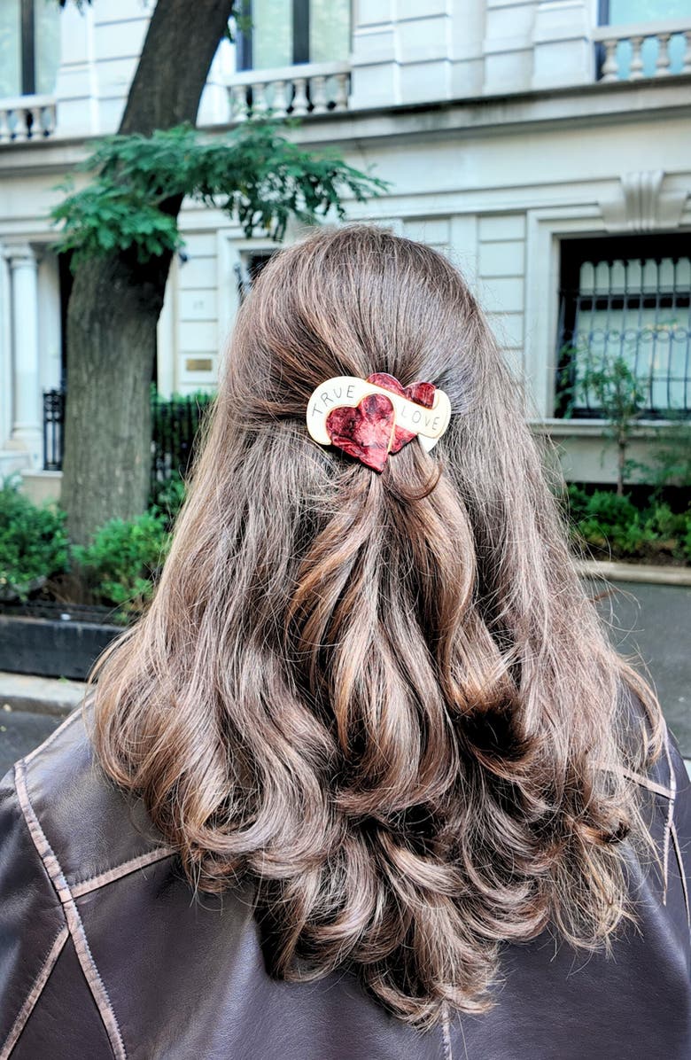 Solar Eclipse True Love Hearts Claw Clip, Alternate, color, 