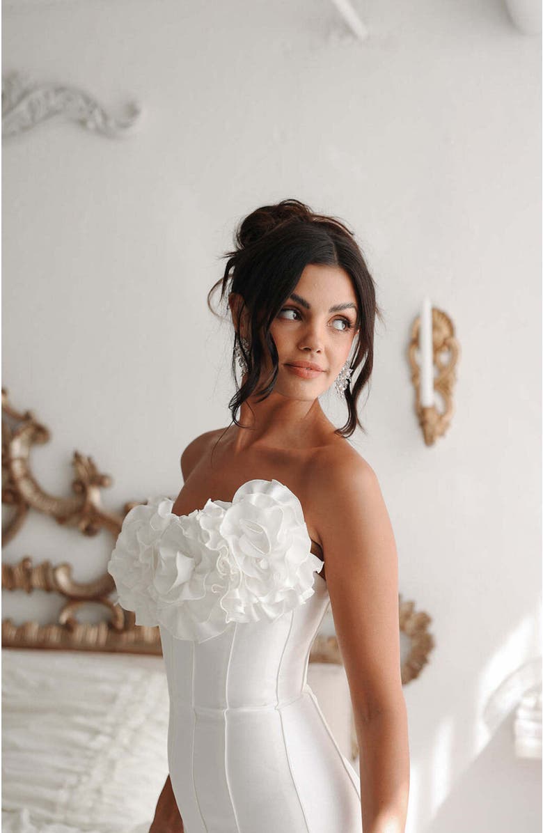 Untamed Petals Leonie Mini Dress, Alternate, color, Ivory