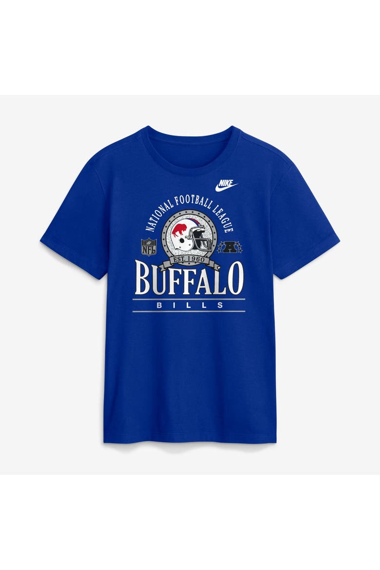 Men's Nike Royal Buffalo Bills Rewind Team Spirit Essential Cotton T-Shirt, Main, color, Royal