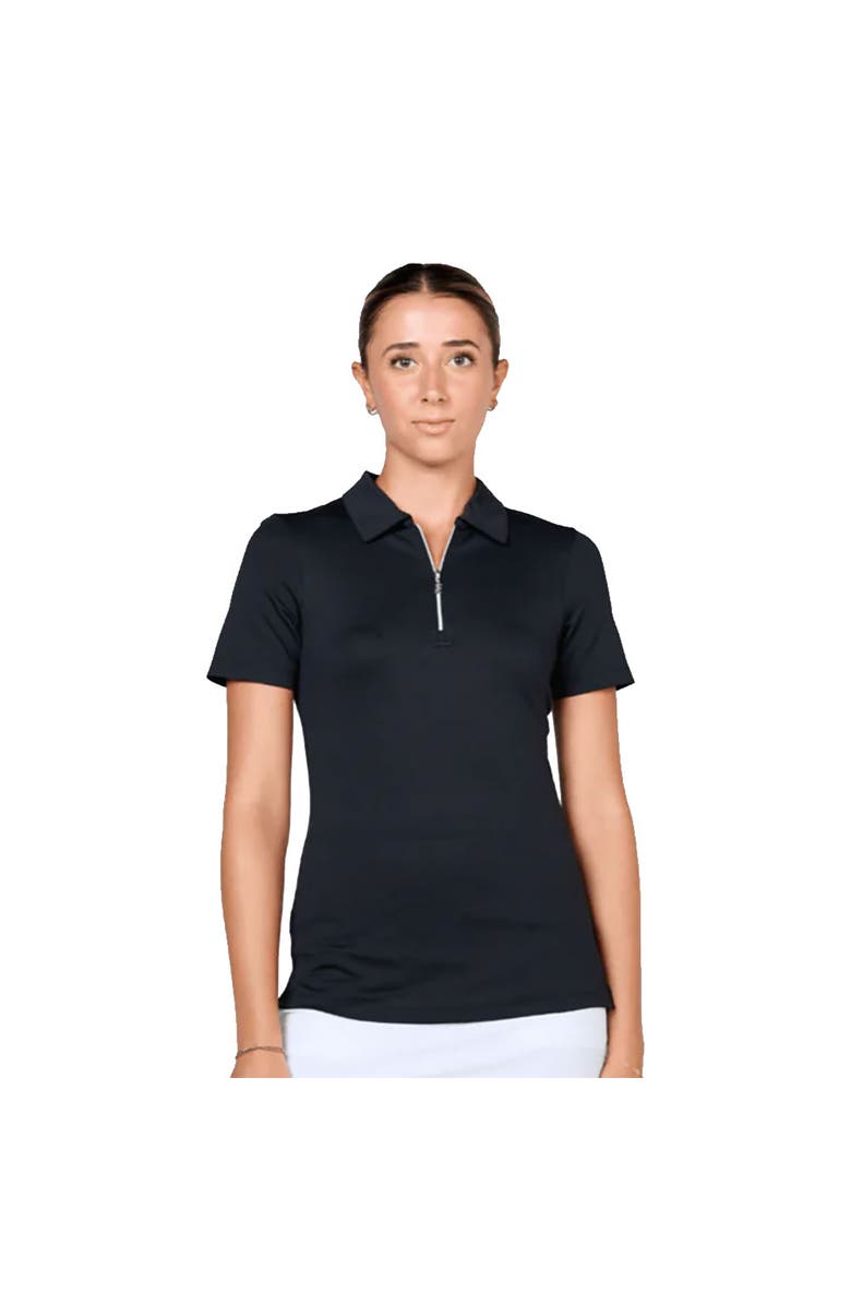 Sofibella Golf Colors Womens Short Sleeve Golf Polo, Main, color, Black