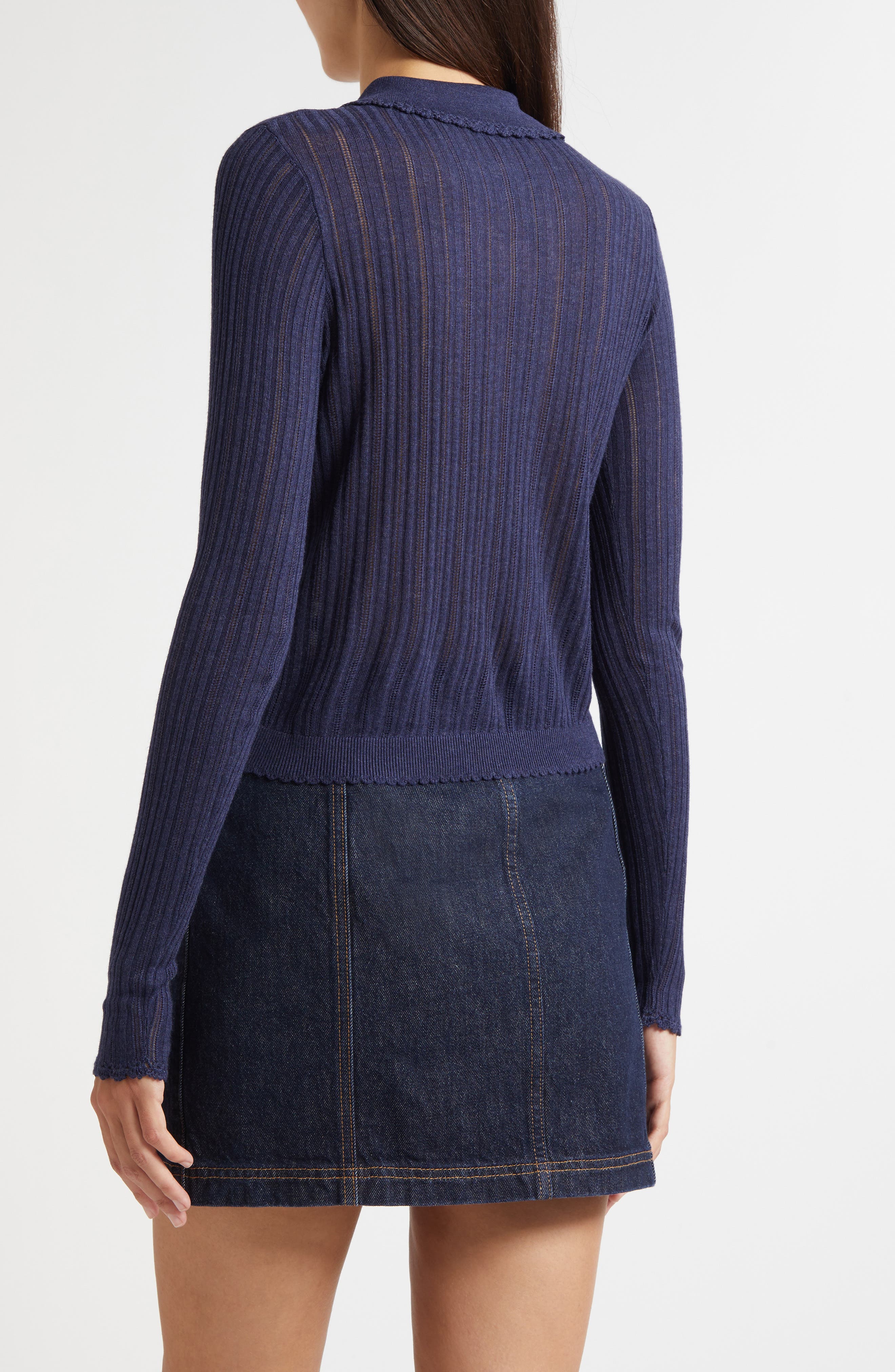 Lottie Pointelle Rib Cardigan - image 2