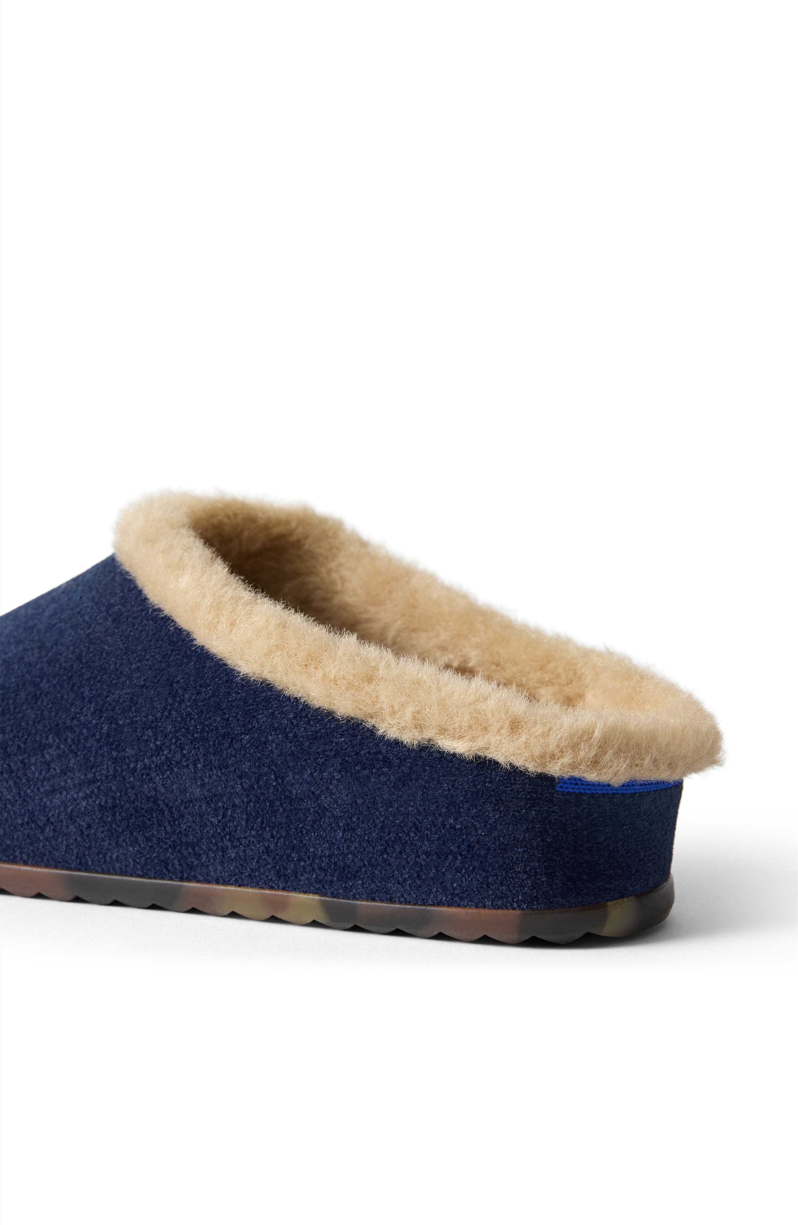 The Revelvet Après Faux Fur Lined Clog, Alternate, color, REVELVET NAVY