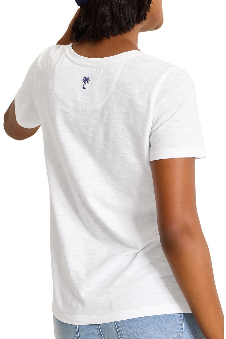 Indigo Palms Cotton T-Shirt, Alternate, color, WHITE
