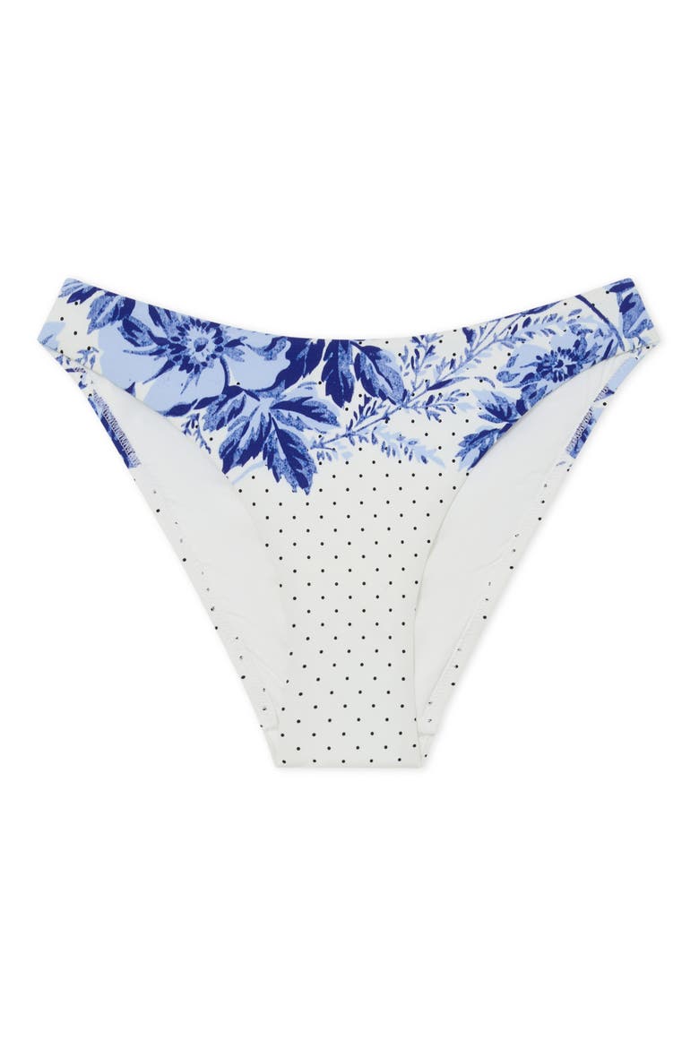 Johannah High Waist Bikini Bottoms, Alternate, color, BLUE/ IVORY