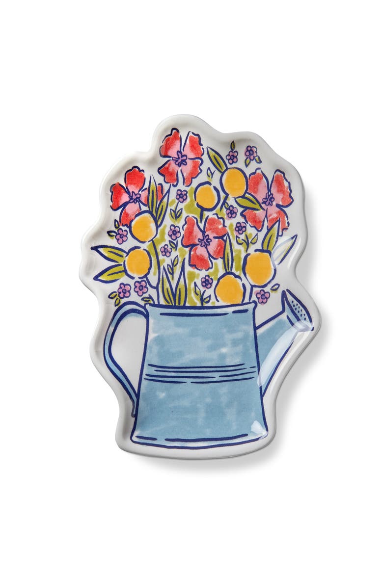Water Can Bouquet Trinket Dish Multi Ceramic Everyday, Main, color, Blue