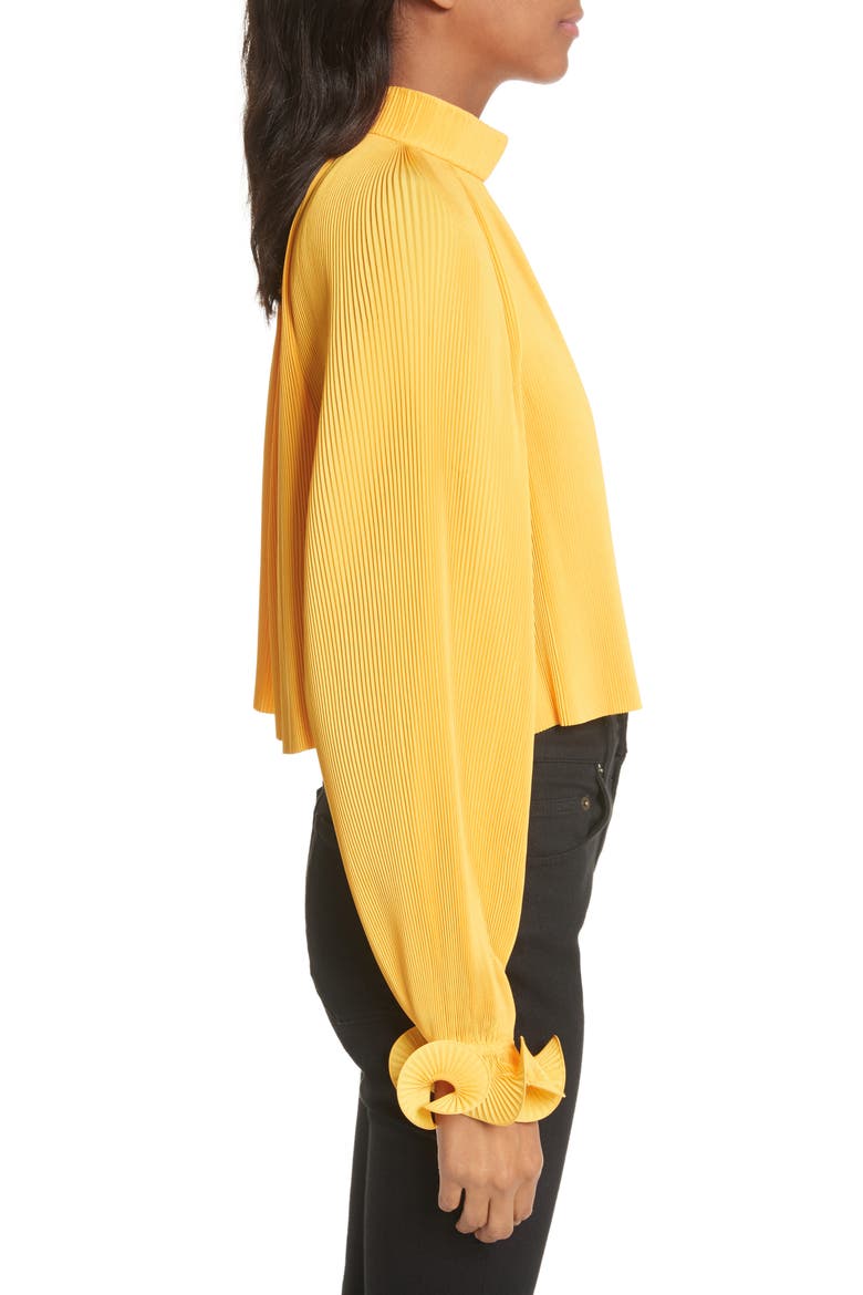 Pleated Crop Top, Alternate, color, SURRAY