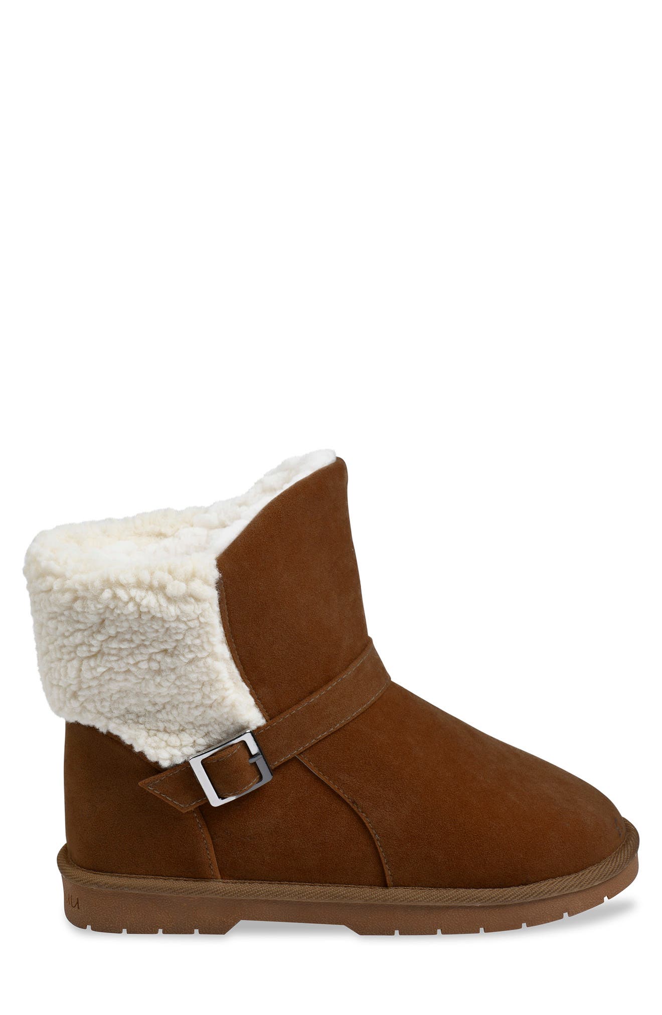 GAAHUU Buckled Faux Shearling Lined Water Resistant Boot, Alternate, color, 