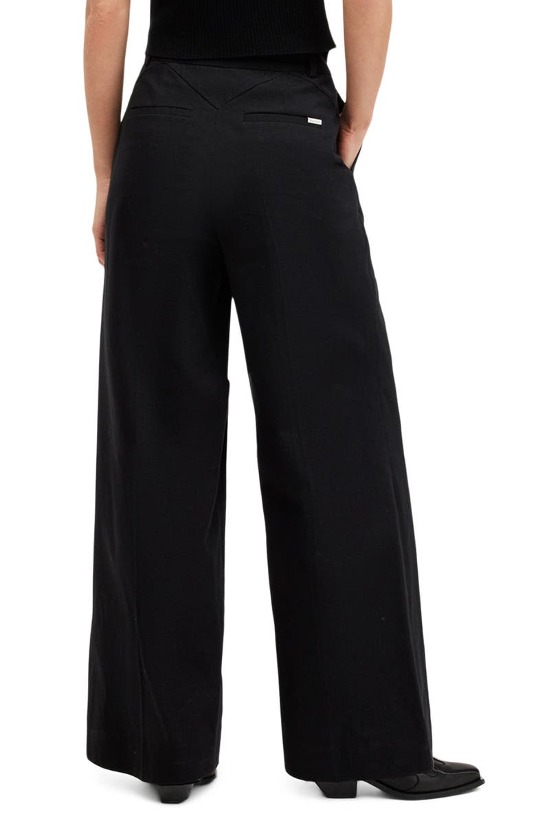 AllSaints Hally Pleat Front Wide Leg Pants, Alternate, color,