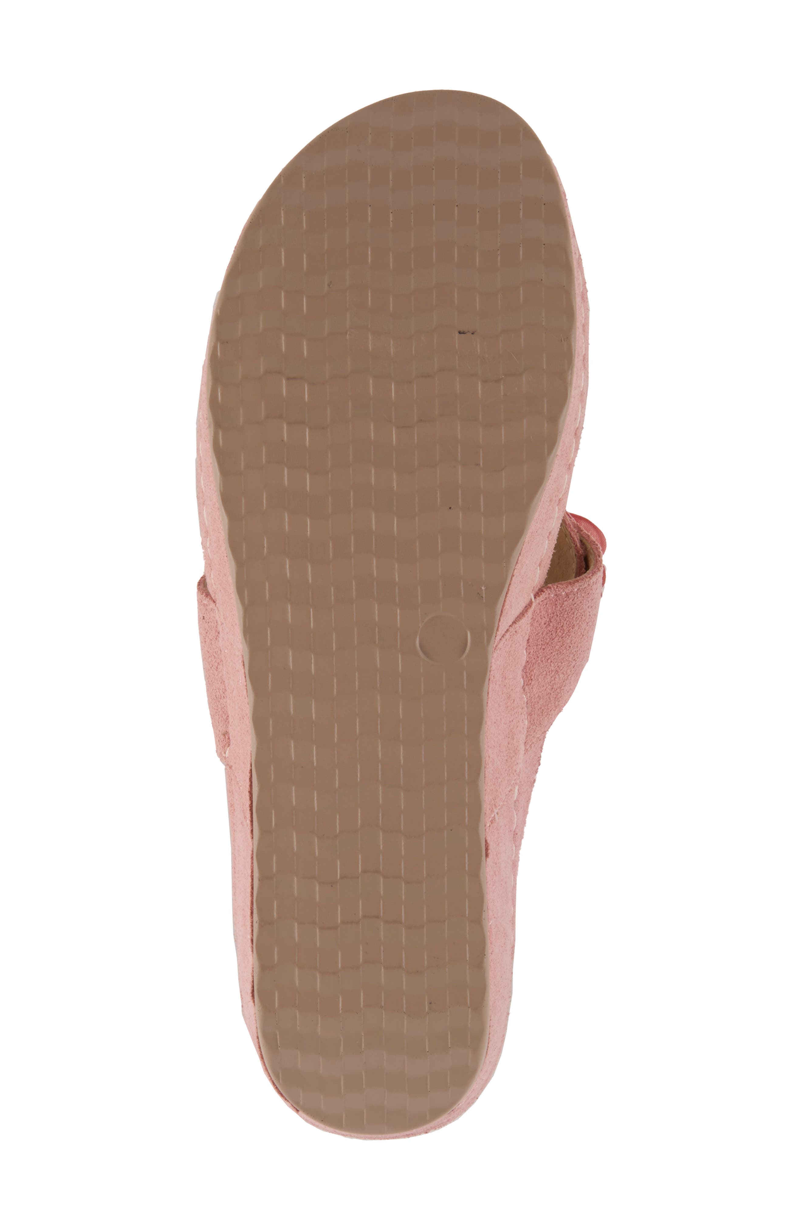 Garden Wedge Sandal, Alternate, color, PINK SUEDE