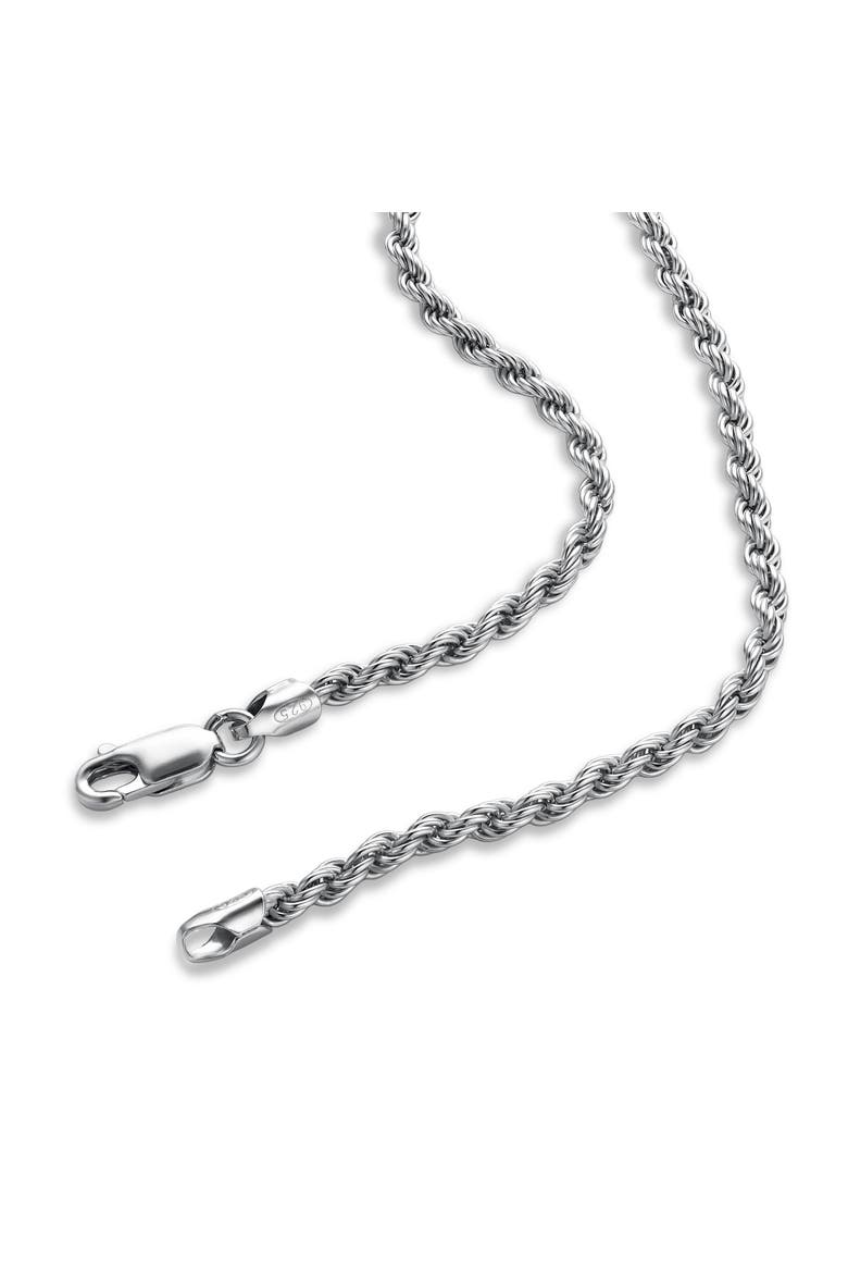 Mizuki Rope Chain Necklace 925 Silver, Alternate, color, Sterling Silver
