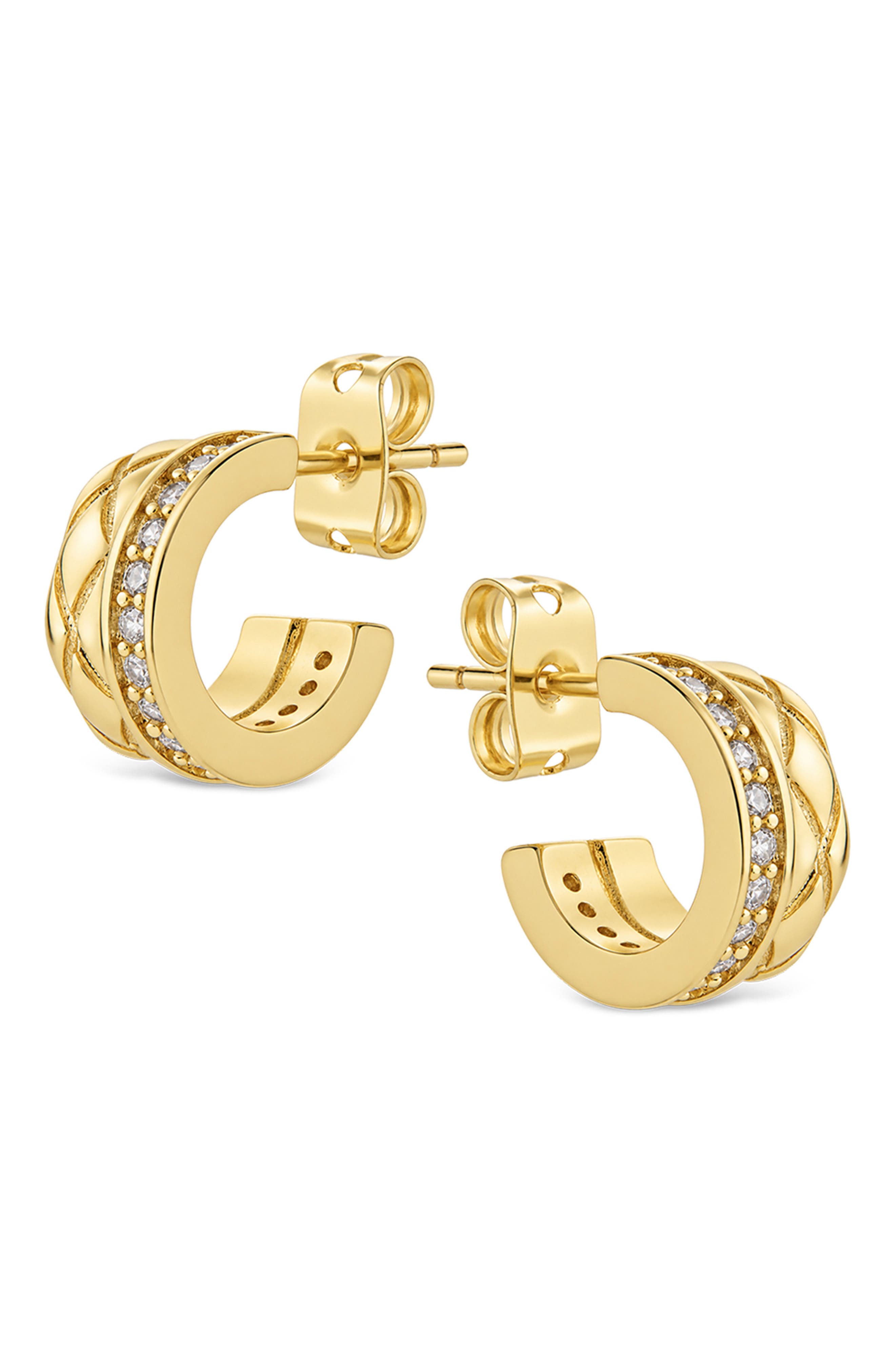 Valencia Braided Huggie Hoop Earrings
