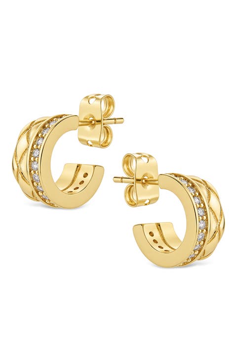 Valencia Braided Huggie Hoop Earrings