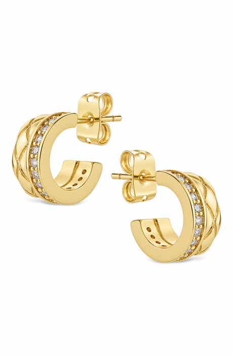 Valencia Braided Huggie Hoop Earrings