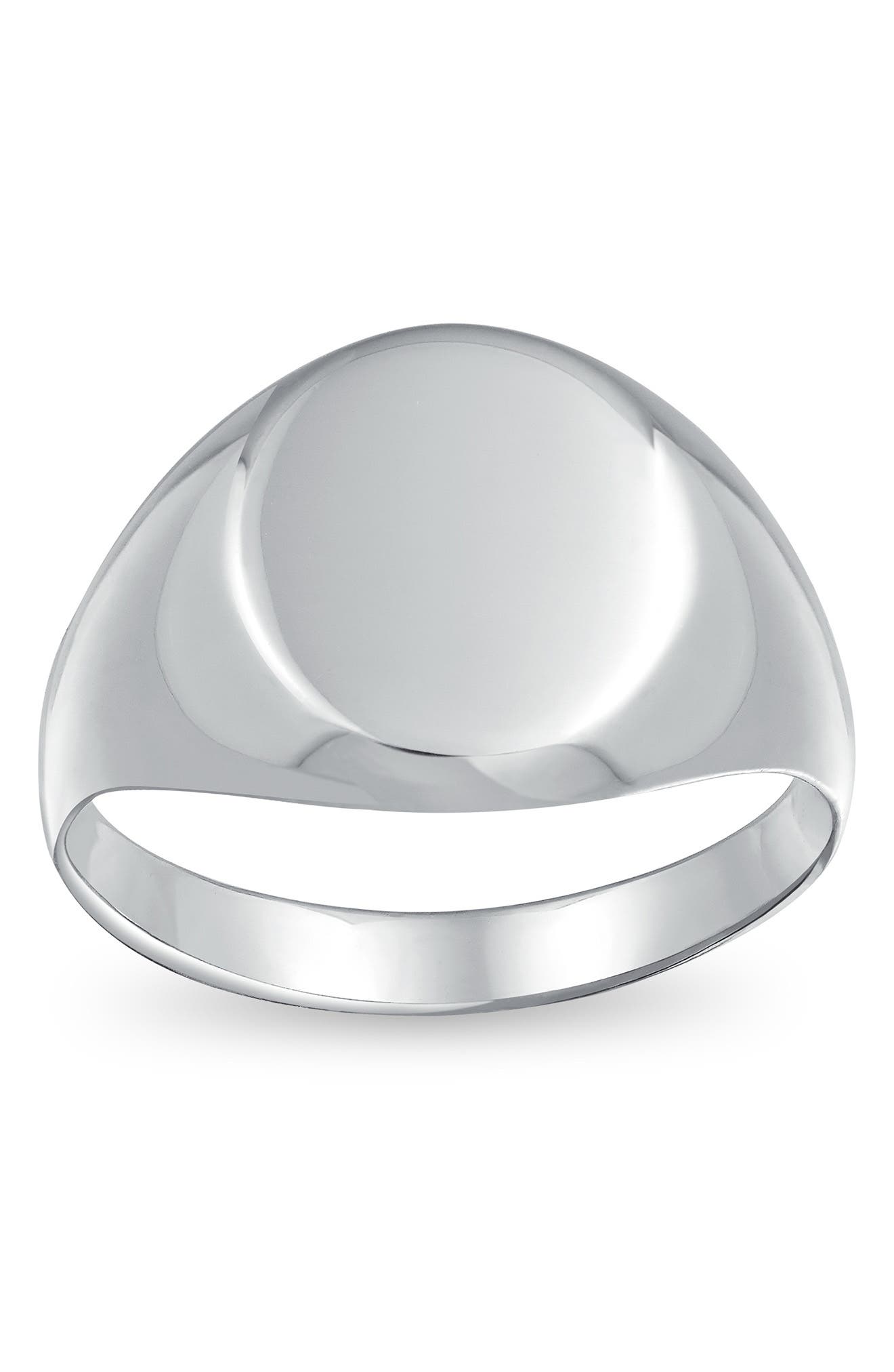 BLING JEWELRY Sterling Silver Simple Monogram Ring