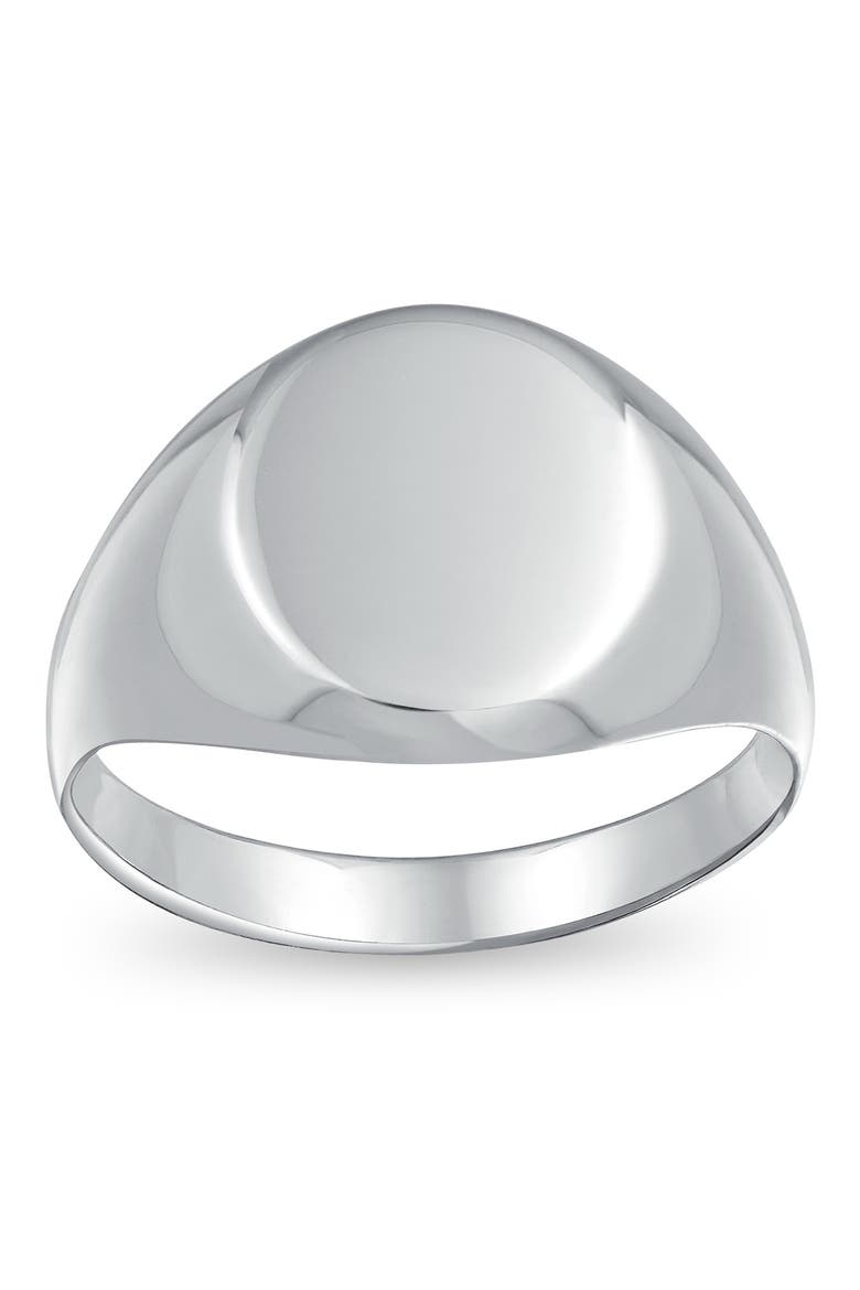 Sterling Silver Simple Monogram Ring, Main, color, SILVER
