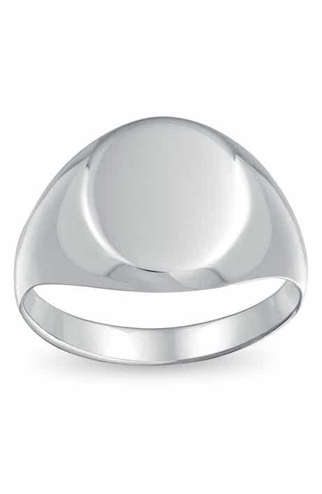 BLING JEWELRY Sterling Silver Simple Monogram Ring
