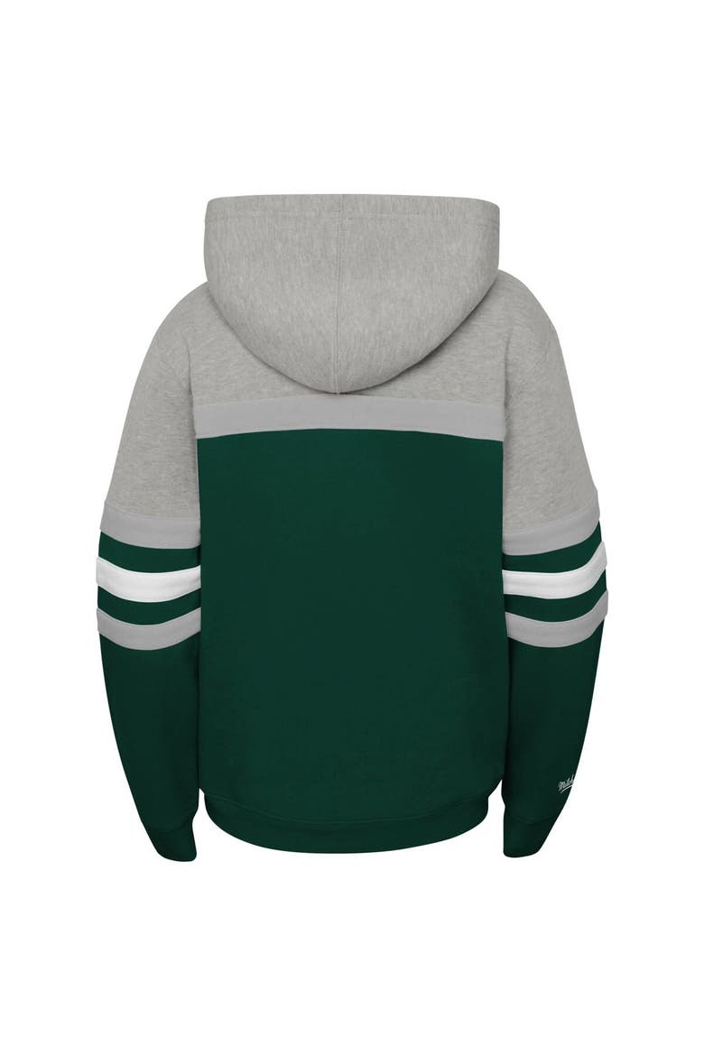 Youth Mitchell & Ness  Green Michigan State Spartans Head Coach Hoodie, Alternate, color, Green