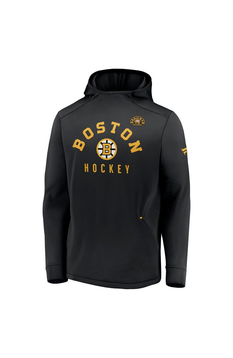 FANATICS Men's Fanatics Branded Black Boston Bruins Centennial Lockup Authentic Pro Pullover Hoodie, Alternate, color, 