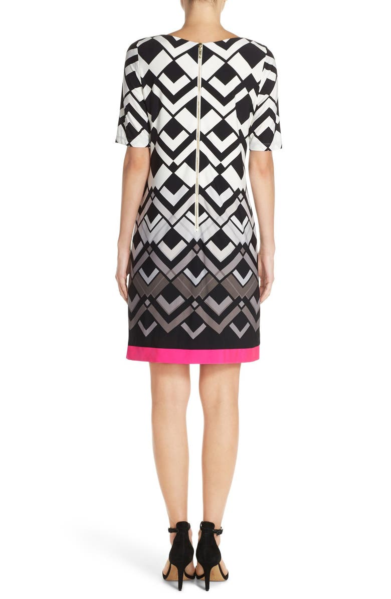 Eliza J Print Jersey Shift Dress, Alternate, color, 