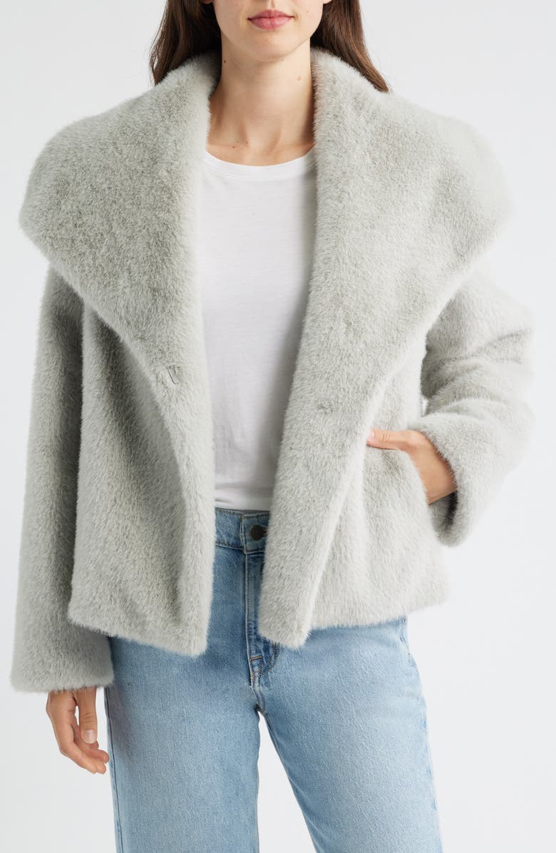 Sam Edelman Faux Fur Jacket, Alternate, color, Moon Stone