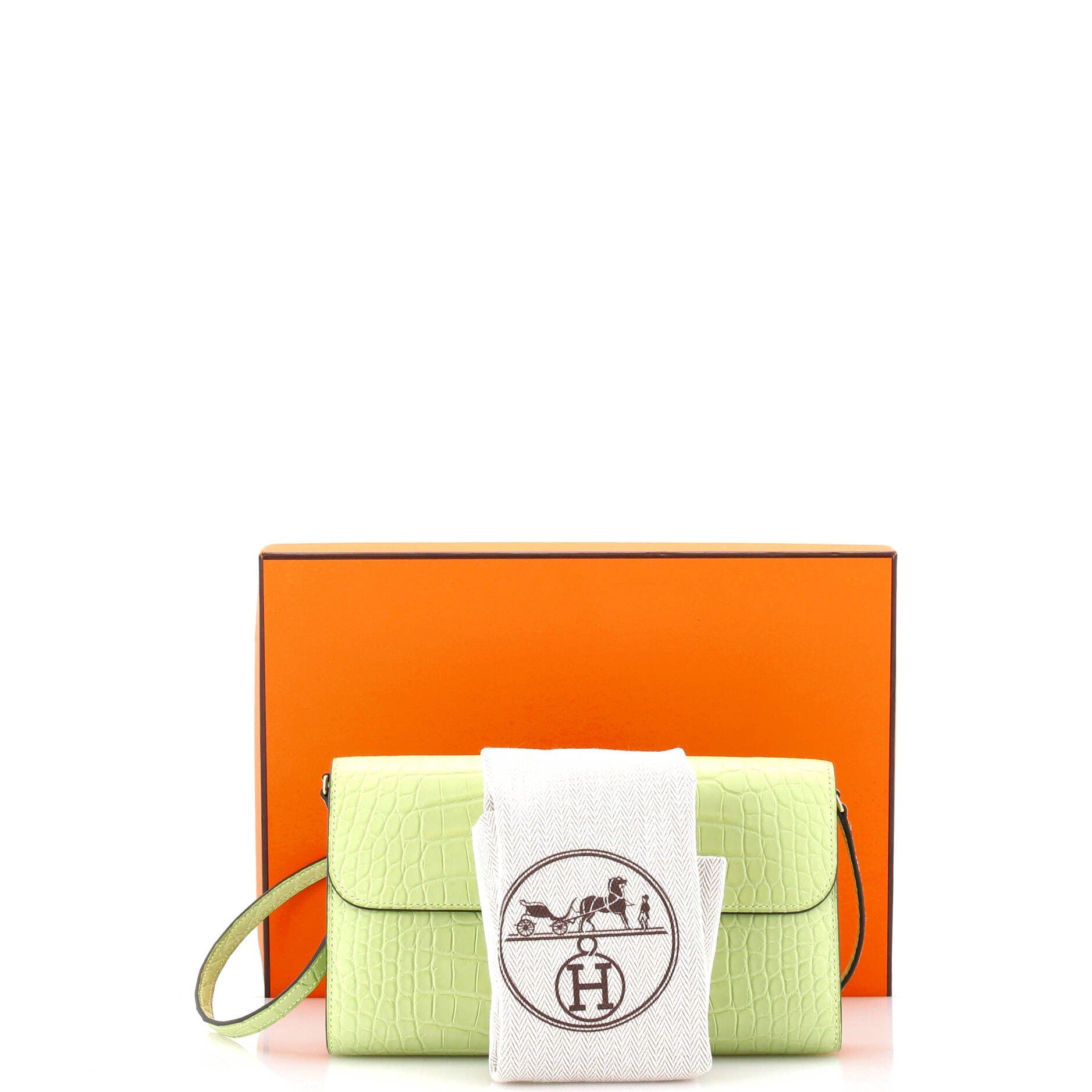 Pre-Owned Hermes Constance To Go Wallet Alligator, Alternate, color, 