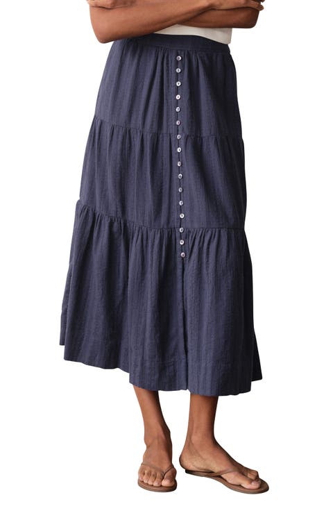 Lana Tiered Cotton Maxi Skirt