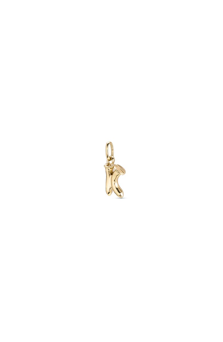 UNODE50 18K Gold-Plated Letter K Charm, Alternate, color, Metallic Gold