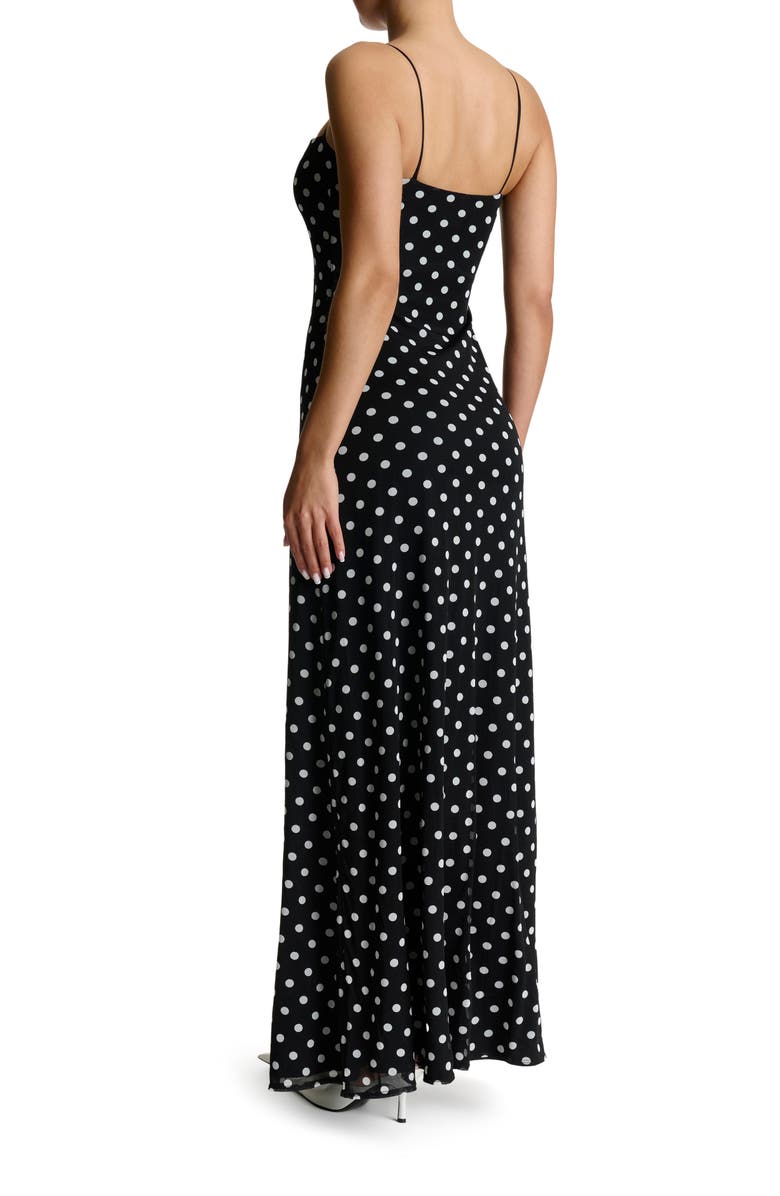 Naked Wardrobe Polka Dot Maxi Dress, Alternate, color, 
