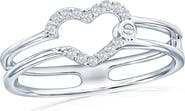SIMONA Open Heart Cubic Zirconia Ring
