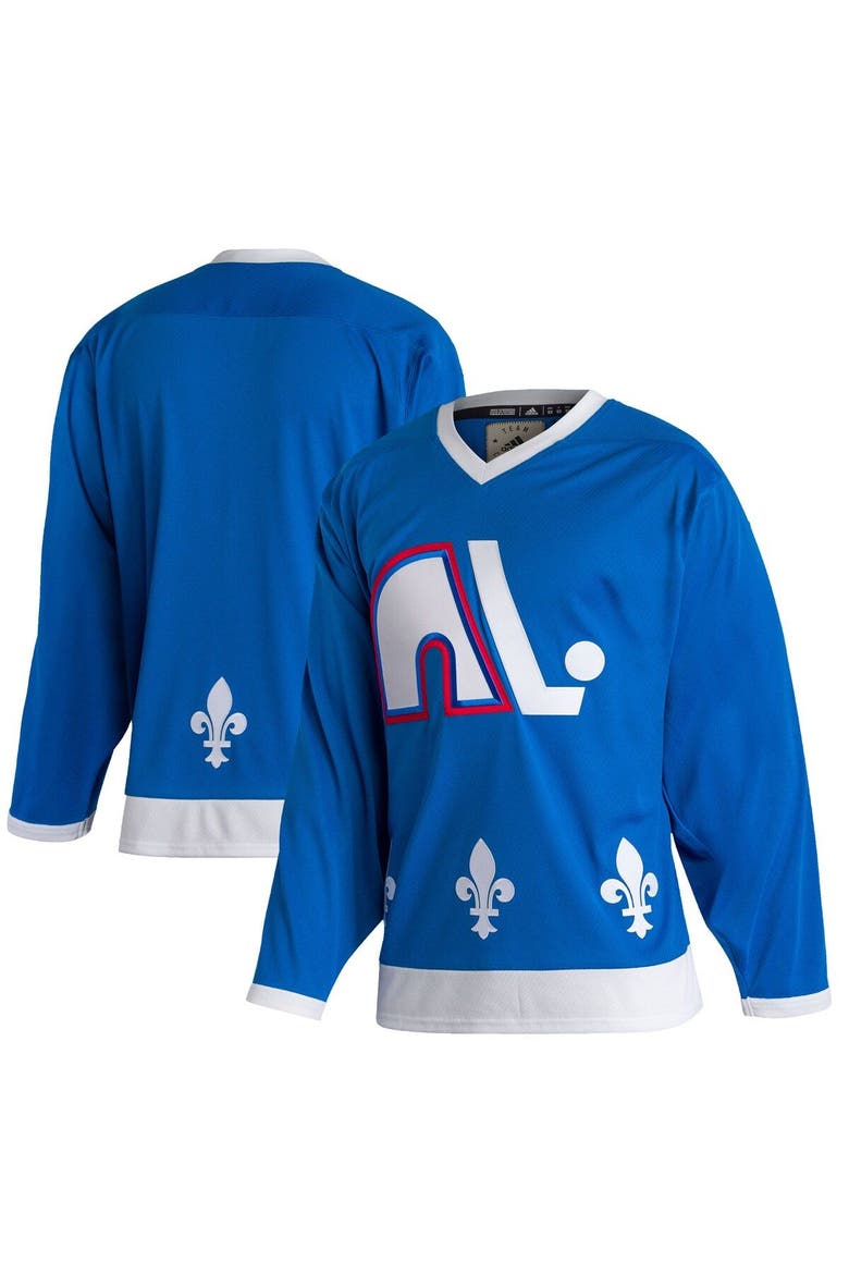 Men's adidas Blue Quebec Nordiques Team Classics Authentic Blank Jersey, Main, color, Blue