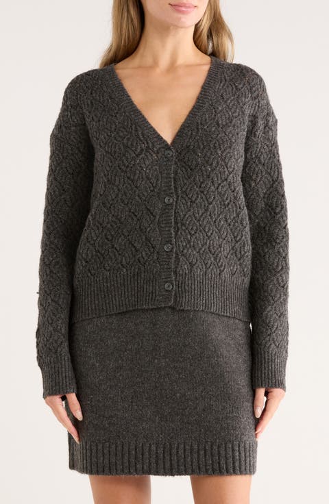Pointelle Sweater Cardigan