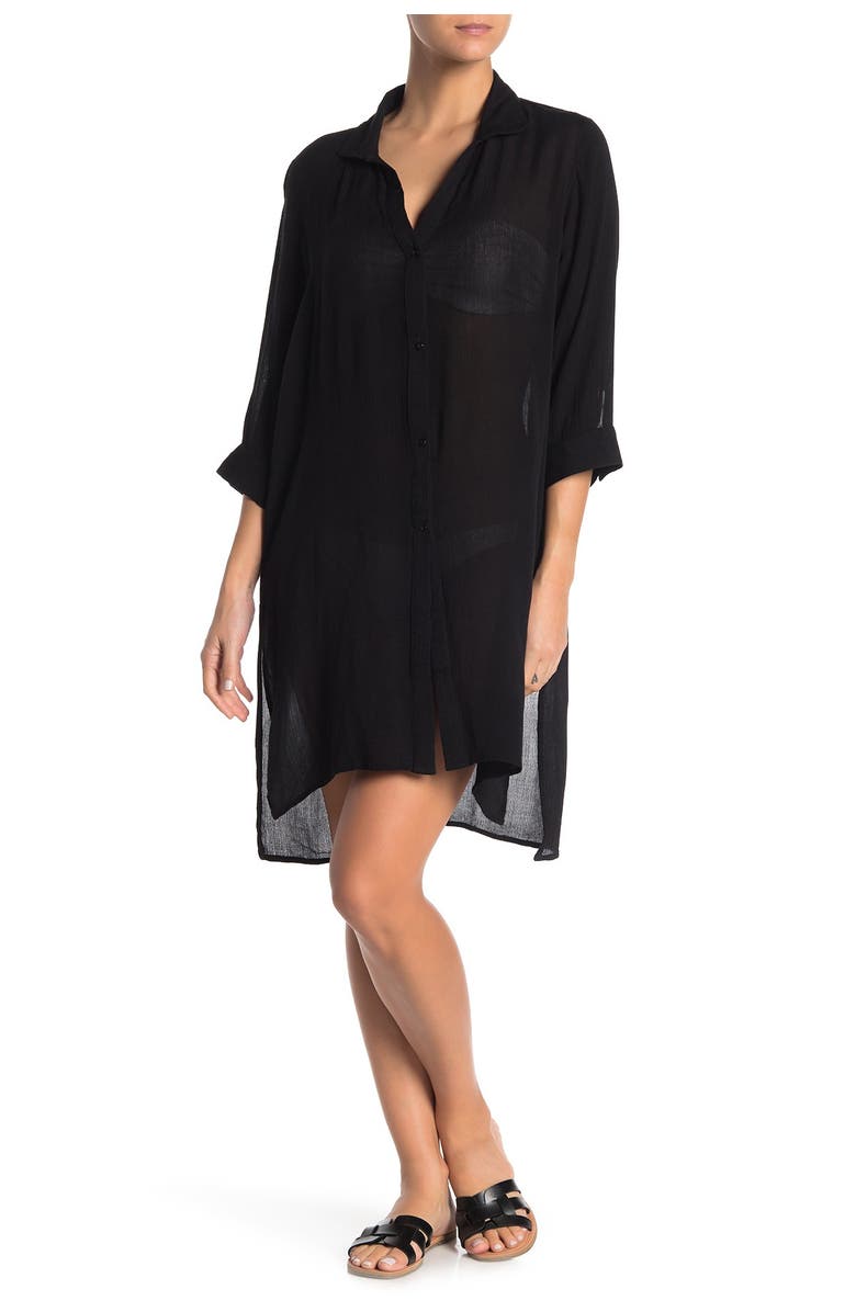 Elan Boyfriend Cover-Up Shirt, Main, color, 